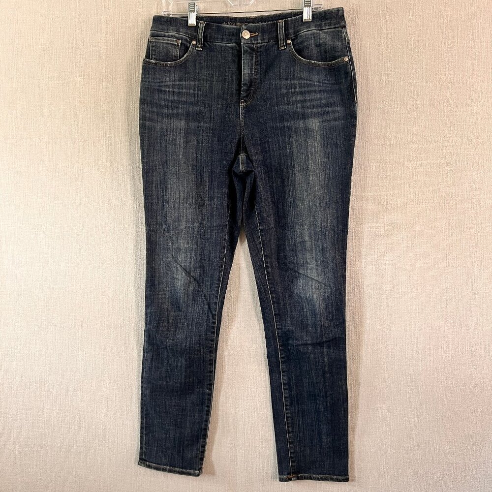 Chicos So Slimming Girlfriend Slim Leg Ankle Jeans   Size: 1 Tall